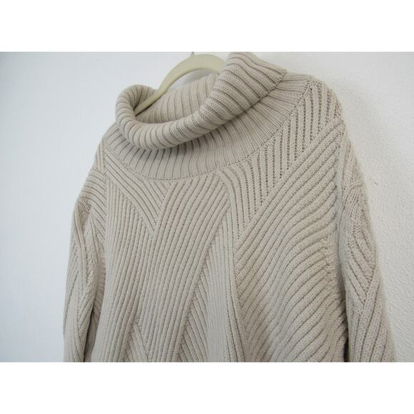 Rag & Bone Small Cream Merino Wool Turtleneck Sweater Textured Thick Cozy 100% - Picture 6 of 8